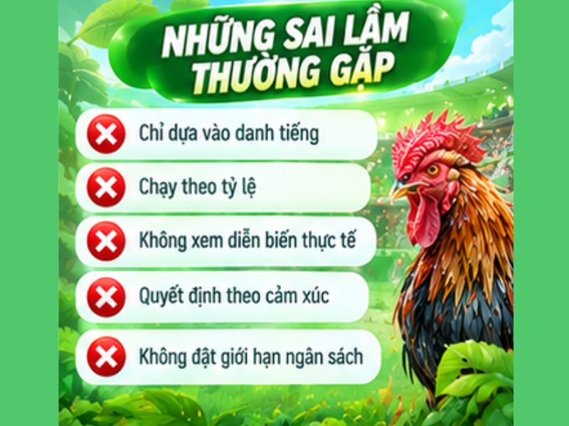 Những Sai Lầm Thường Gặp Khi Xem Đá Gà Thomo