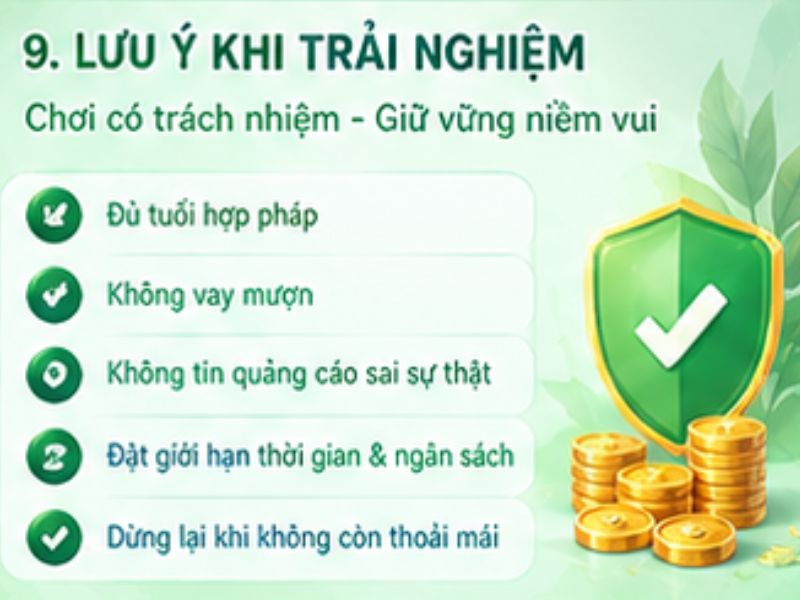 Những điều cần lưu ý khi trải nghiệm