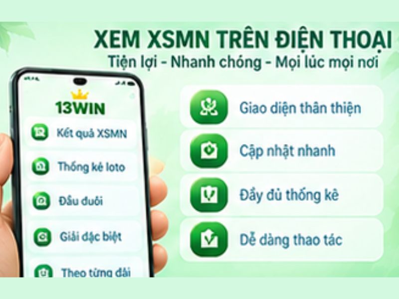 Soi cầu XSMN 13WIN trên điện thoại