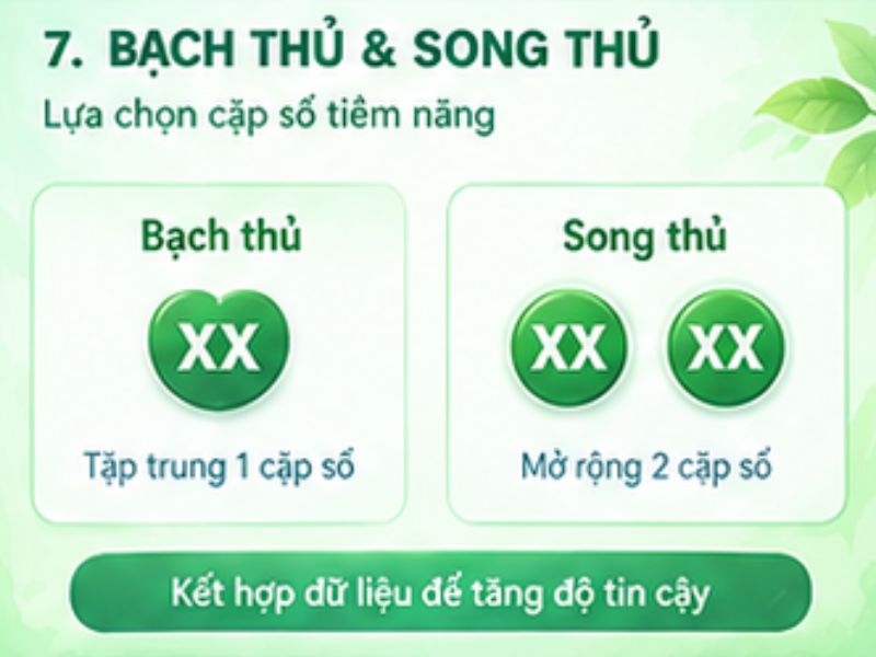 Soi cầu bạch thủ và song thủ